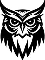 hibou - minimaliste et plat logo - vecteur illustration