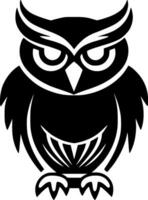 hibou - minimaliste et plat logo - vecteur illustration