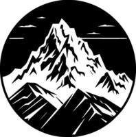 montagnes - minimaliste et plat logo - vecteur illustration