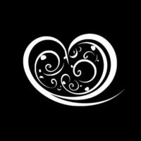 cœur, noir et blanc vecteur illustration