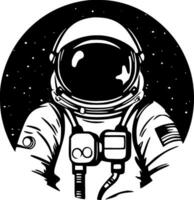 astronaute, minimaliste et Facile silhouette - vecteur illustration