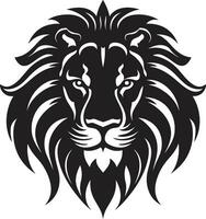 fier et puissant noir vecteur Lion logo féroce majesté Lion emblème excellence