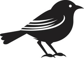 lisse noir moineau iconique vecteur aviaire élégant moineau logo minuit vol