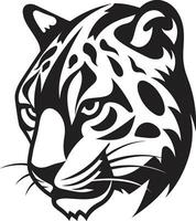 tombée de la nuit chasseur ocelot logo emblème ocelot essence noir vecteur conception