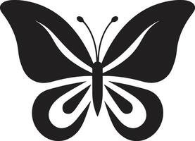 gracieux vol noir vecteur logo noir papillon dans noir une marque de art