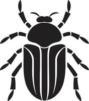 terrifiant crawler logo cornu insecte visage héraldique vecteur
