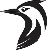 noir Pivert oiseau logo idéal pour gouvernement et Publique secteur les organisations noir Pivert logo une symbole de excellence et qualité vecteur