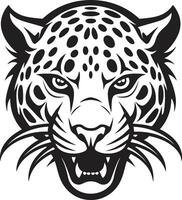 déchaîner le bête noir vecteur léopard icône royal prouesse noir léopard logo conception