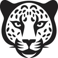 gracieux dominance noir léopard icône dans vecteur une sauvage déclaration noir léopard logo