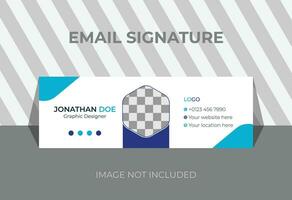 signature d'e-mail moderne et minimaliste ou modèle de pied de page d'e-mail vecteur