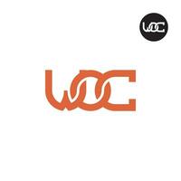 lettre woc monogramme logo conception vecteur