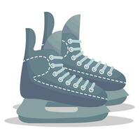 Pour des hommes la glace le hockey patins. la glace patinage. vecteur illustration. hiver sport