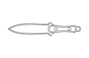 main tiré des gamins dessin dessin animé vecteur illustration lancement couteau isolé dans griffonnage style