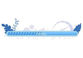illustration vectorielle d'optimisation de la vitesse de chargement du site Web vecteur