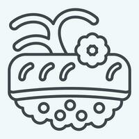 icône ike. en relation à Sushi symbole. ligne style. Facile conception modifiable. Facile illustration vecteur