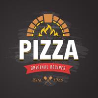 Emblème de vecteur de pizza