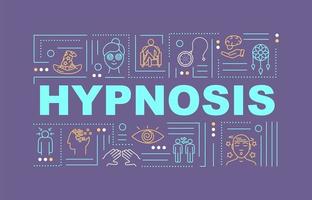 bannière de concepts de mots d'hypnose vecteur