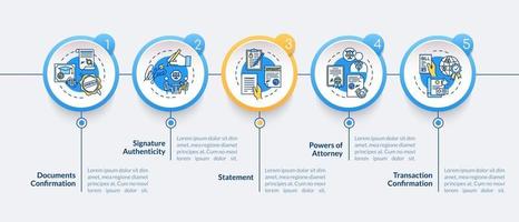 modèle d'infographie vectorielle de service de notarisation vecteur