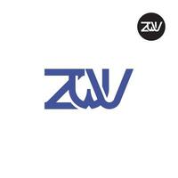 lettre zwv monogramme logo conception vecteur