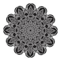 conception de motifs floraux abstraits mandala d'illustration de méditation vecteur