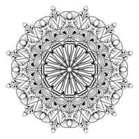conception de mandala islamique arabesque de motif floral pour musulman vecteur