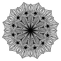 conception de motifs floraux abstraits mandala d'illustration de méditation vecteur