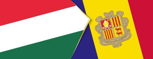 Hongrie et andorre drapeaux, deux vecteur drapeaux.
