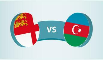 sark contre Azerbaïdjan, équipe des sports compétition concept. vecteur