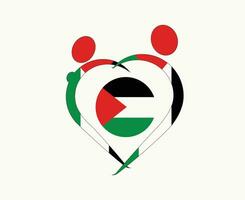 Palestine emblème drapeau abstrait symbole vecteur illustration conception