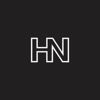 hn des lettres monogramme logo conception vecteur