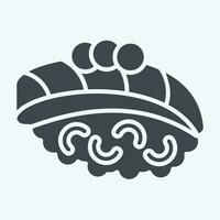 icône aji. en relation à Sushi symbole. glyphe style. Facile conception modifiable. Facile illustration vecteur