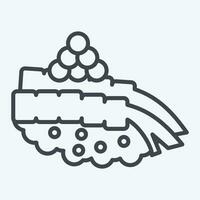 icône amibi. en relation à Sushi symbole. ligne style. Facile conception modifiable. Facile illustration vecteur