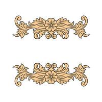 vecteur ancien frontière Cadre filigrane gravure avec rétro ornement modèle dans antique baroque style fleuri décoratif antique calligraphie conception