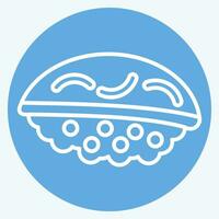 icône hirame. en relation à Sushi symbole. bleu yeux style. Facile conception modifiable. Facile illustration vecteur