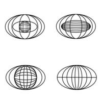 monde ligne icône. accident vasculaire cérébral cette pouvez être édité. globe ligne icône.globe ligne art. vecteur illustration. mondial. conception pour vêtements et autocollant. contemporain T-shirt conception. adolescent.