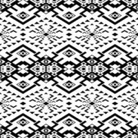 tribal géométrique décoration motif avec sans couture Bande modèle. ethnique aztèque et navajo contemporain style. noir et blanc couleurs. conception pour tissu, textile, ornement, impression, intérieur, tapis. vecteur