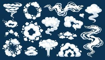 bande dessinée dessin animé fumée ou nuage, vecteur la vitesse mouvement effets