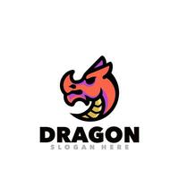 dragon tête mascotte conception vecteur