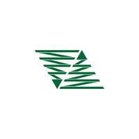 flèche opposée ruban forme rayures triangle symbole logo vecteur