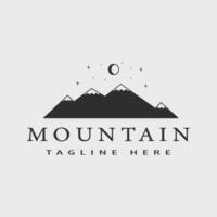 Montagne ligne art logo Facile vecteur illustration modèle icône graphique conception