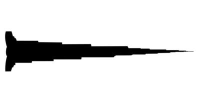 burj khalifa horizontal noir silhouette vecteur icône avec png Contexte.