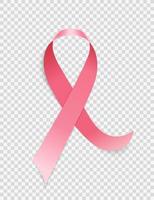 signe de ruban rose du mois de sensibilisation au cancer du sein vecteur