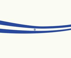 Israël ruban drapeau emblème milieu est pays icône vecteur illustration abstrait conception élément