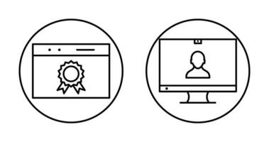 la toile prix et vidéo la communication icône vecteur