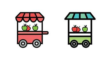 fruit magasin icône vecteur illustration. fruit magasin direct Couleur icône