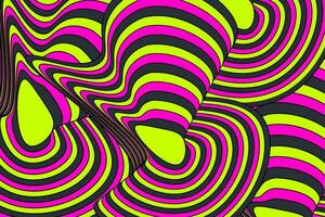 ondulé abstrait sensationnel Contexte. hippie Années 70 rétro arc en ciel couleur. vecteur illustration