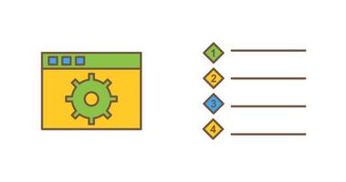 réglages et numéroté listes icône vecteur