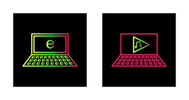 l'Internet et jouer la musique icône vecteur