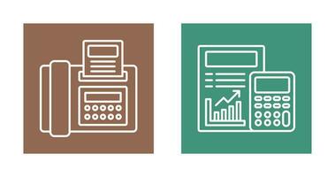 fax et calculateur icône vecteur