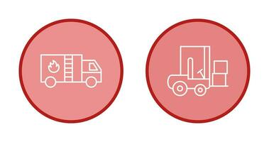 Feu pont et chariot élévateur icône vecteur